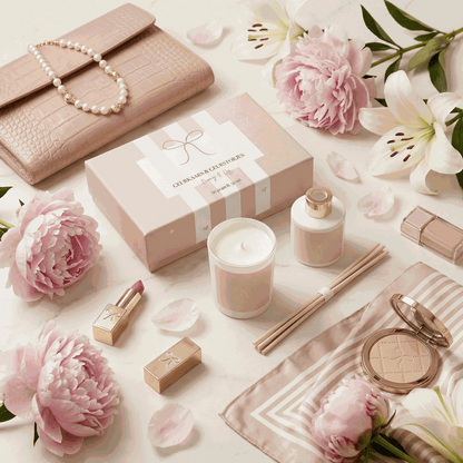 Stationery & gift: Gift Set Beige Kaars & Geurstokjes
