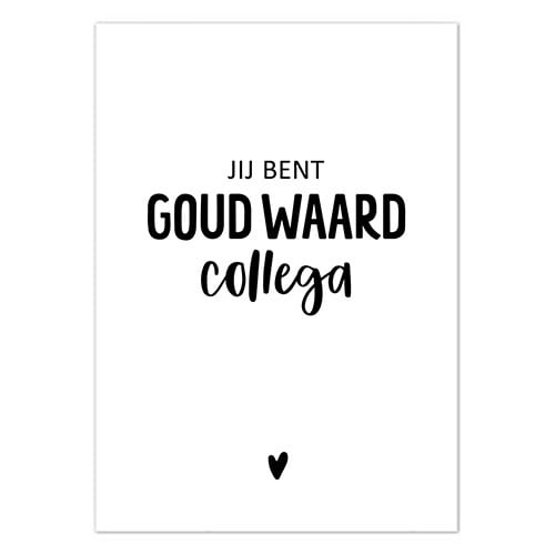 Liefz: kaart a6 - Jij bent goud waard collega