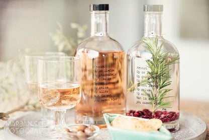 Papierpleziertjes: Glazen fles