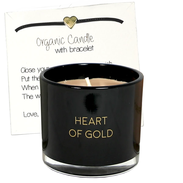 My flame: GEURKAARS MET WENS-ARMBAND - HEART OF GOLD