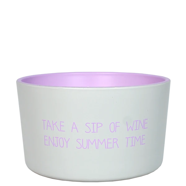 My Flame: Buitenkaars:  take a sipe of wine ... geur: citronnella