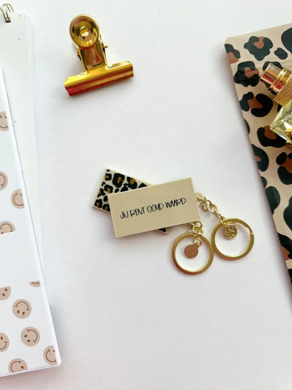 Stationery & gift: Sleutelhanger | Leopard | Jij bent goud waard