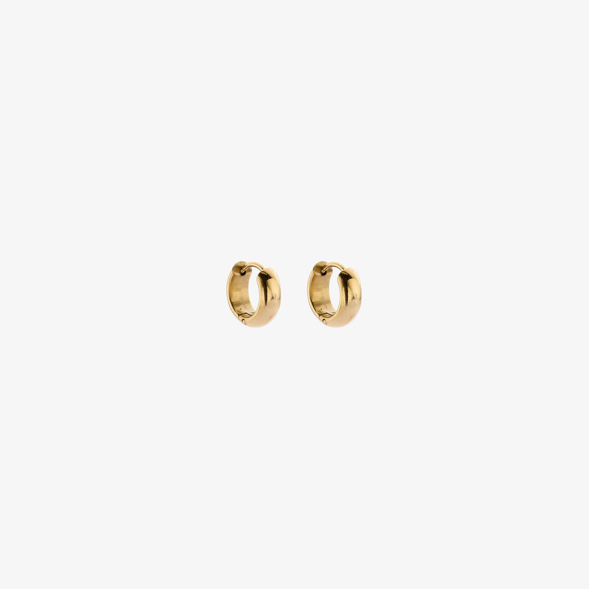 Kleine brede oorringen - goud