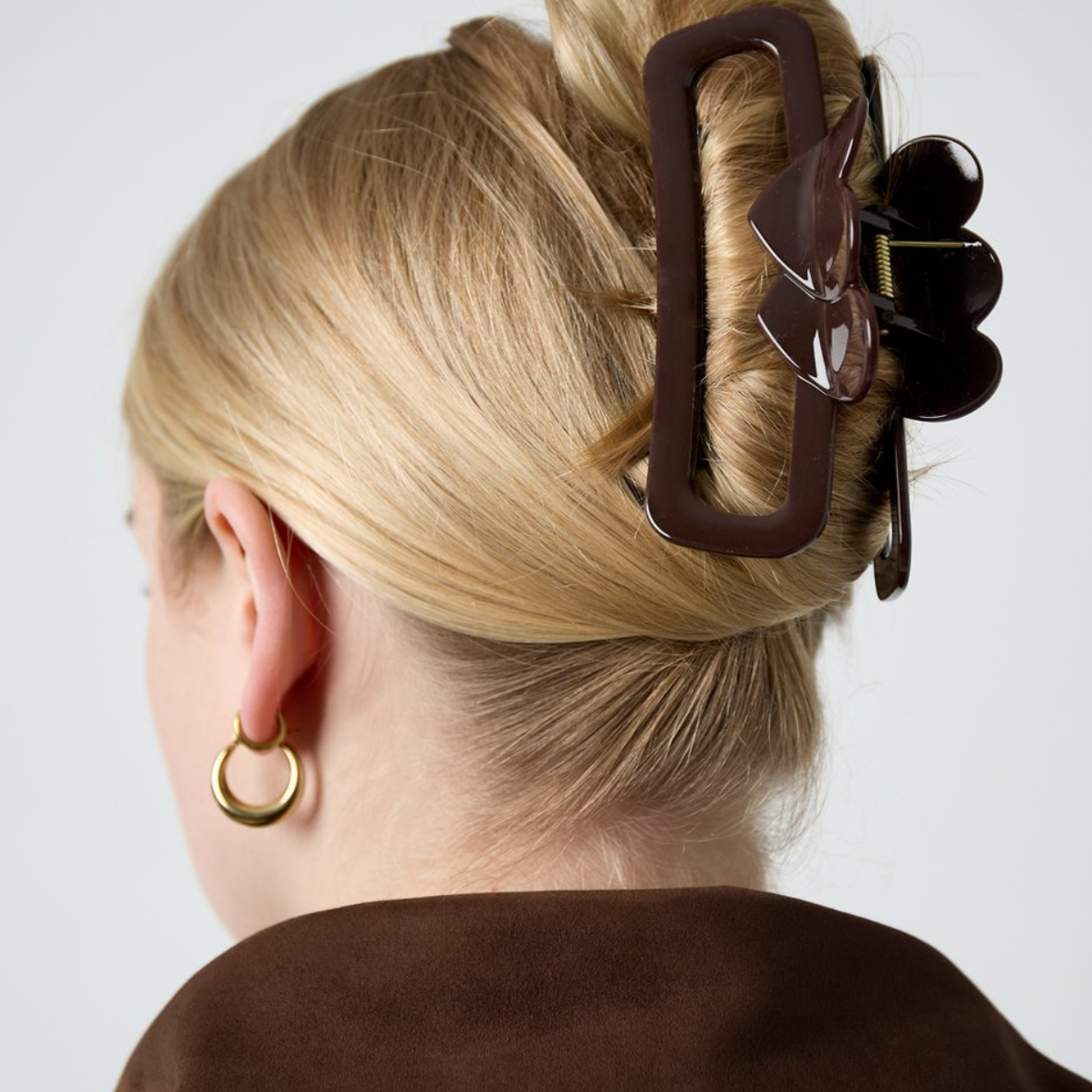 Yehwang: haarclip 2 harten - bordeaux