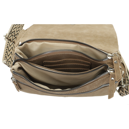 I'm dutch: Handtas - Montoro crossbody/schoudertasje - taupe