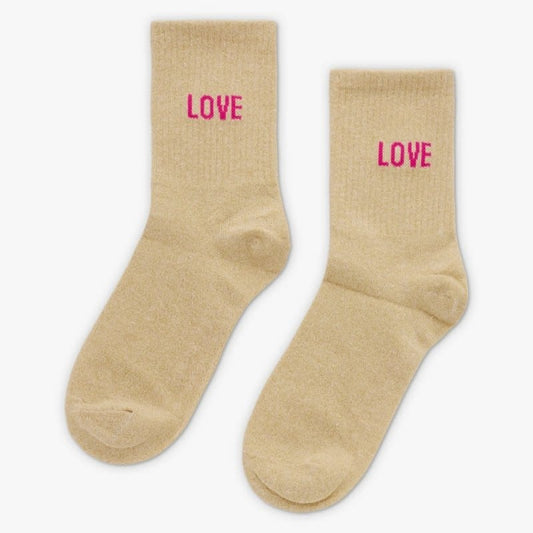 Liet & Joliet: sokken LOVE roze
