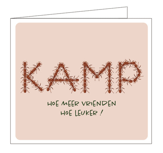 Hil Claesen: kaart - kamp hoe meer vrienden hoe leuker!