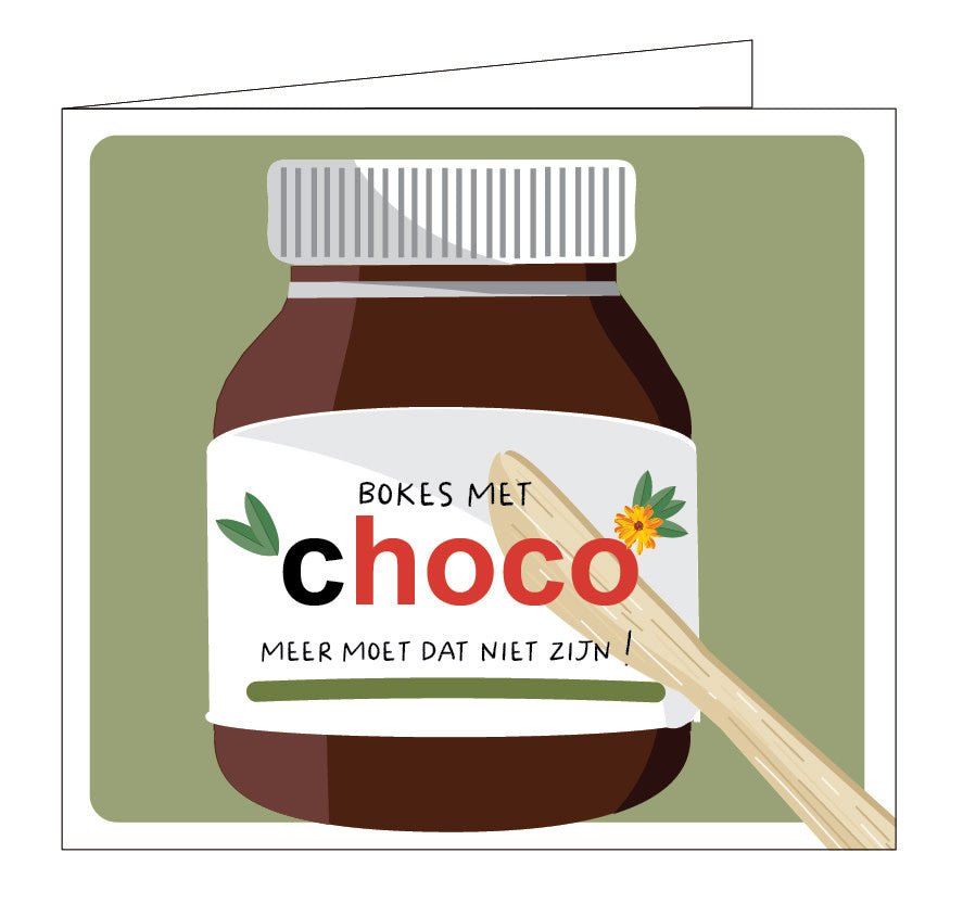 Hil Claesen: kaart - bokes met choco