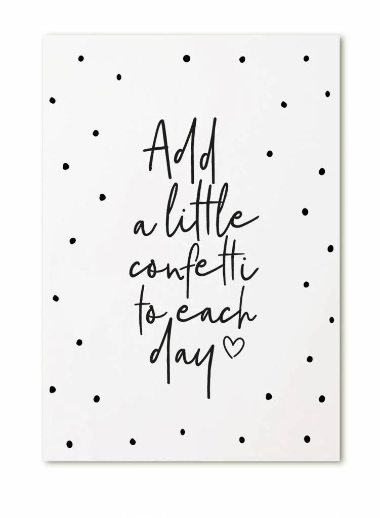 Kaart a6 - add a little confetti