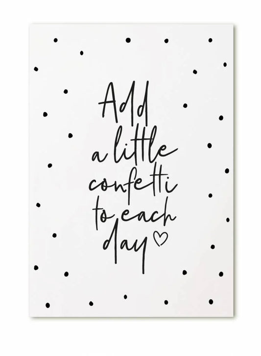 Kaart a6 - add a little confetti