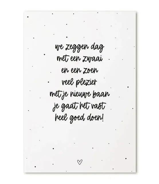 Zoedt: kaart a6 - nieuwe baan (geschreven)