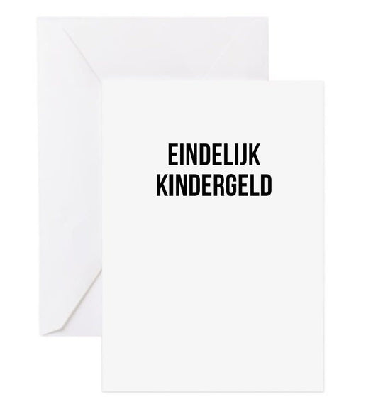 Karen François: Geboortekaartje: EINDELIJK KINDERGELD