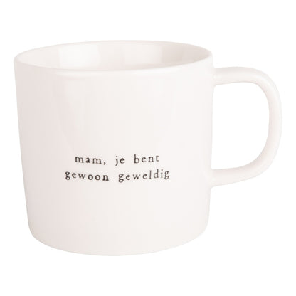 Ik pak je in: koffiemok mam, je bent gewoon geweldig