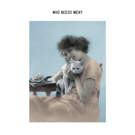 Kartoenfabriek kaart a6 Who needs men? (kat)