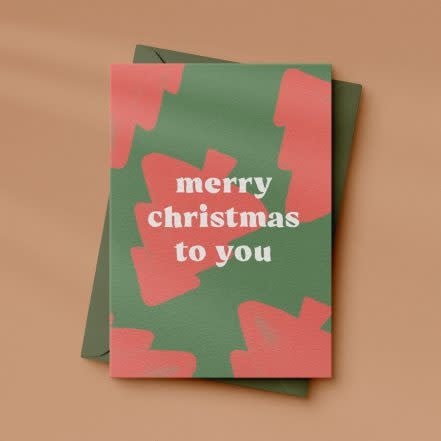 Letters & lines: kaart a6 - merry christmas to you