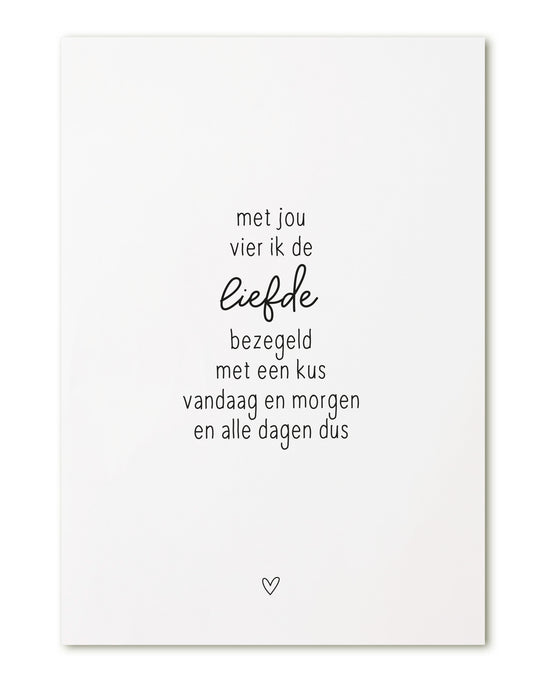 Zoedt: kaart a6 - met jou vier ik de liefde