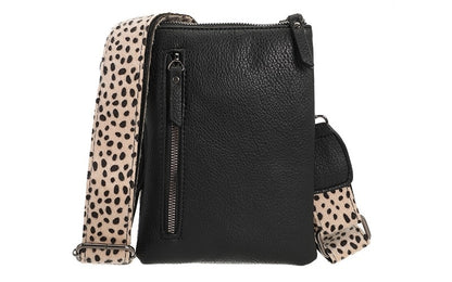 I'm dutch: Handtas - telefoon- en schoudertasje Tyler - Black dot