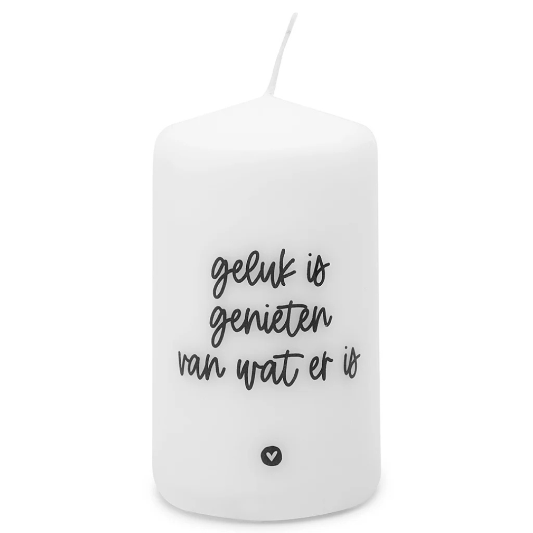 Zoedt: kaars klein - Geluk is genieten van wat er is