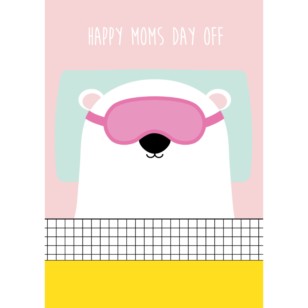 kaart a6 studio inktvis: happy moms day off