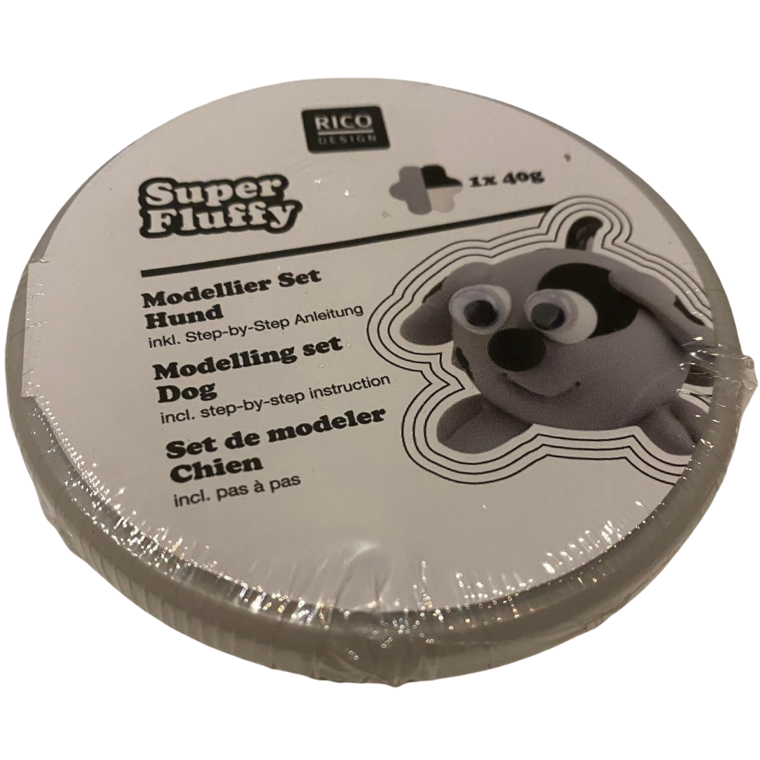 Rico design: Super fluffy grappige diertjes hond