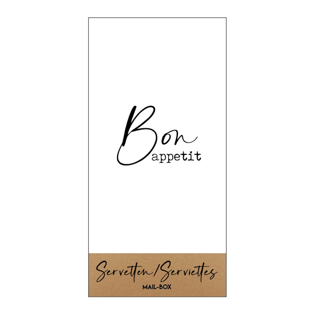 Mail-box servetten: bon appetit (groot)