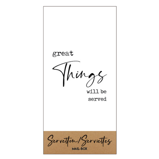 Mail-box servetten: Great things will be served