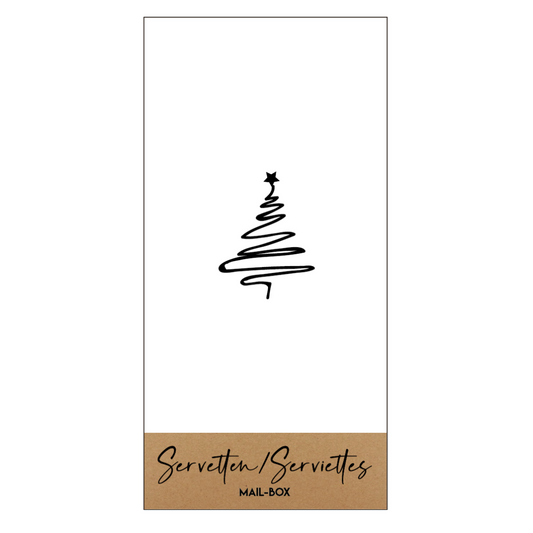 Mail-box servetten: kerstboom