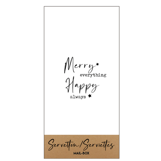 Mail-box servetten: Merry Everything, Happy Always