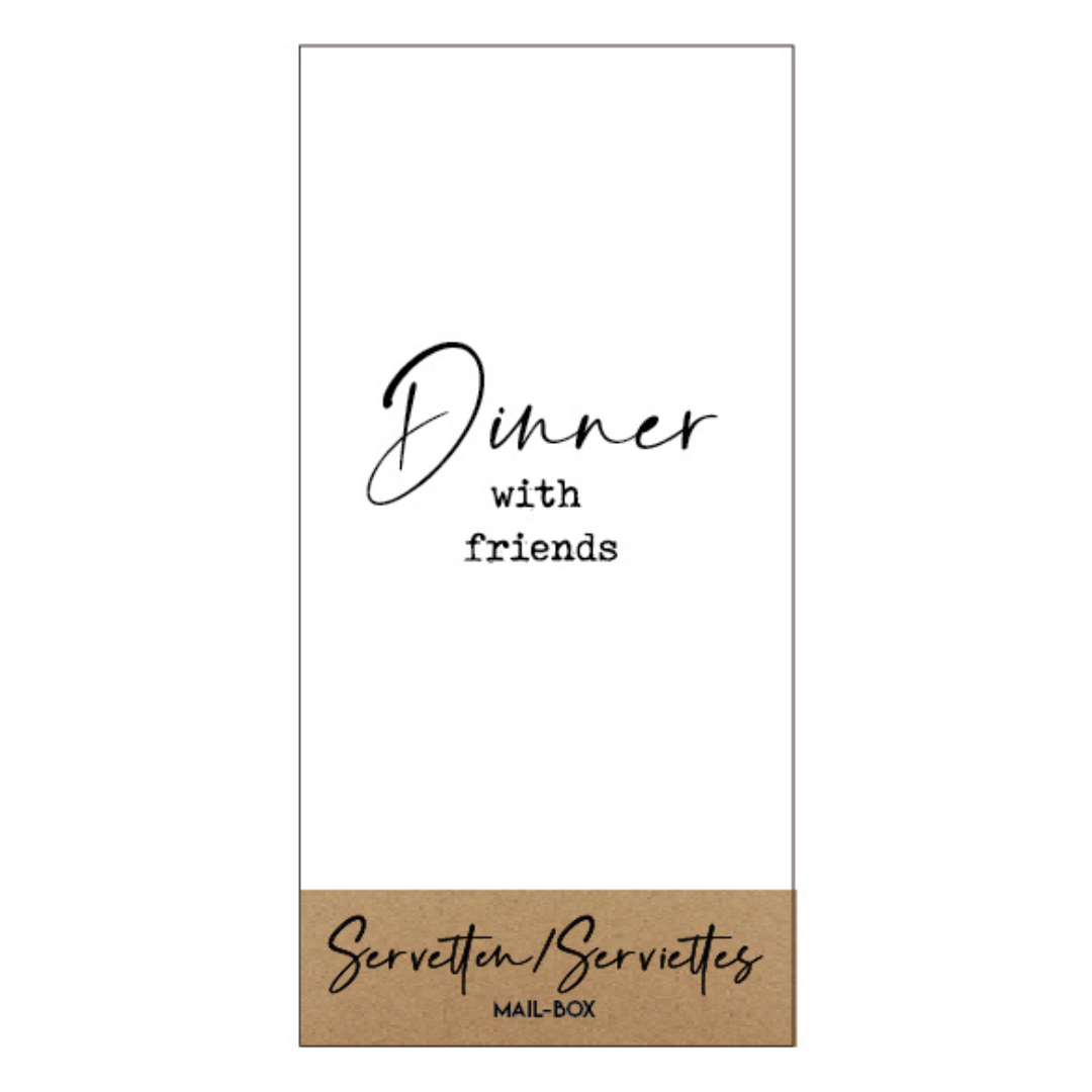 Mail-box servetten: Dinner with friends