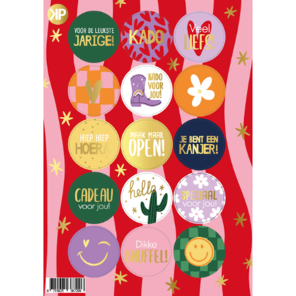 KP: stickervel a5 - retro