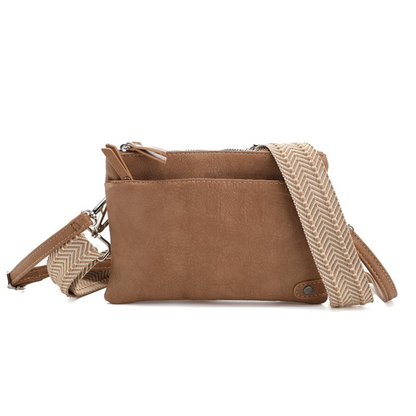I'm dutch: Handtas - Camel crossbodytas en schoudertasje Gent