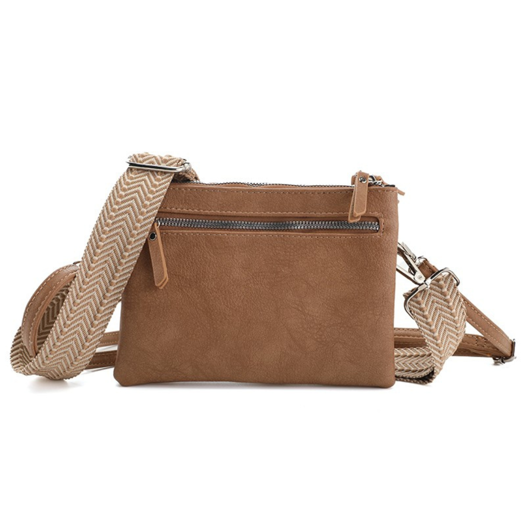 I'm dutch: Handtas - Camel crossbodytas en schoudertasje Gent