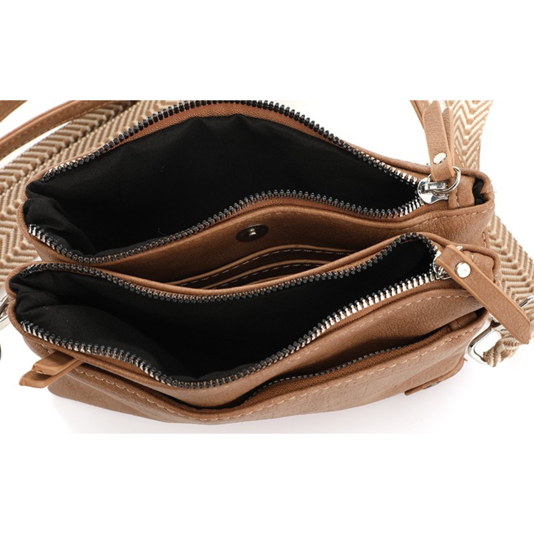 I'm dutch: Handtas - Camel crossbodytas en schoudertasje Gent