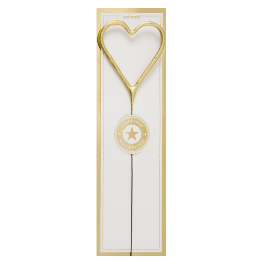 Wondercandle: Vuurwerkstokje - hart goud