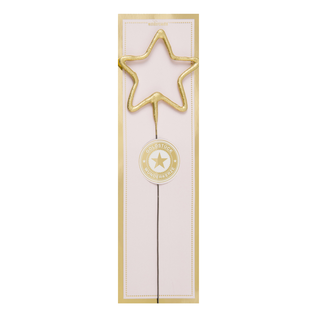Wondercandle: Vuurwerkstokje - ster goud