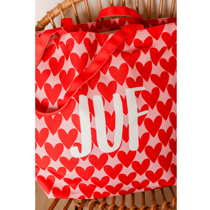 KP: Canvas tas - JUF hartjes