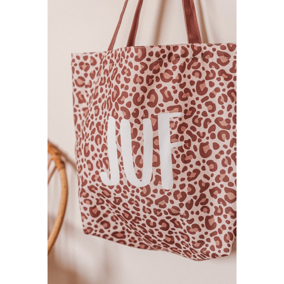KP: Canvas tas - JUF leopard