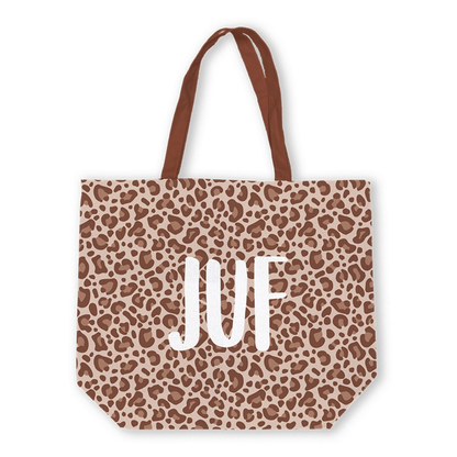 KP: Canvas tas - JUF leopard