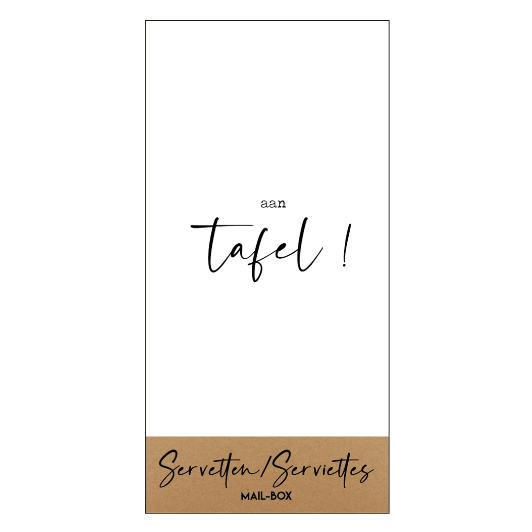 Mail-box servetten: Aan tafel