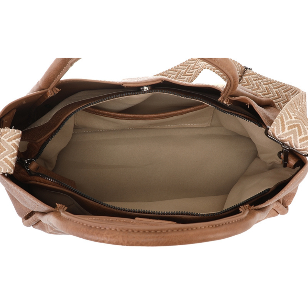 I'm dutch: handtas - schoudertas Tivoli - camel