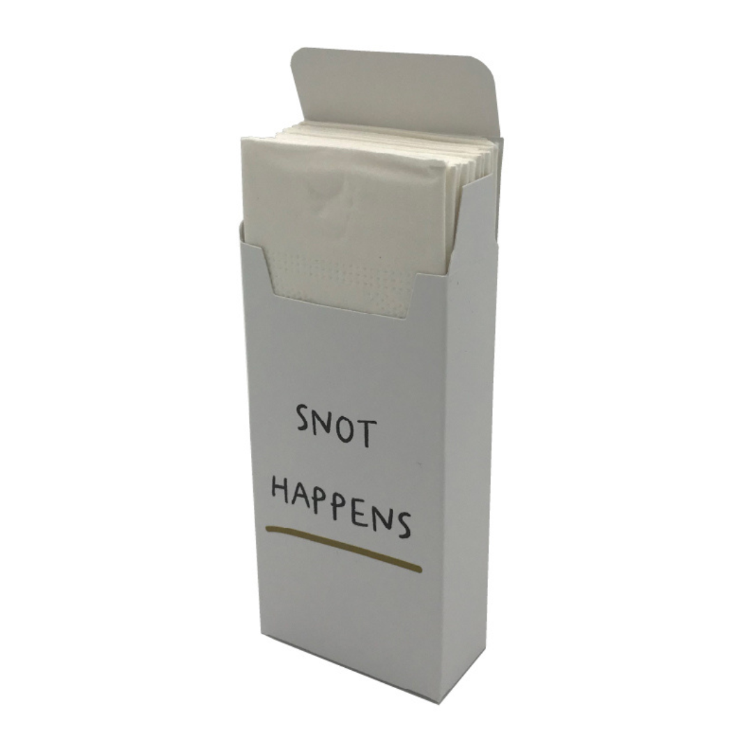 Mail-box: zakdoekdoosje snot happens