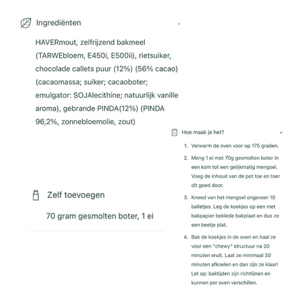 Pineut: Zelf koekjes maken | Pinda Choco Cookies