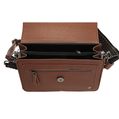 I'm dutch: handtas - schoudertasje Rione - dark camel