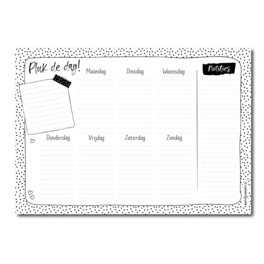 Winkeltje van Anne: Weekplanner | A4