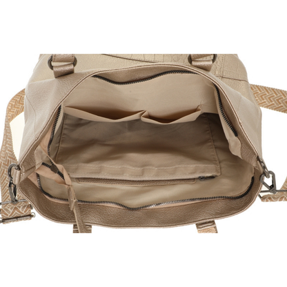 I'm dutch: handtas - schoudertas Tivoli - dark camel
