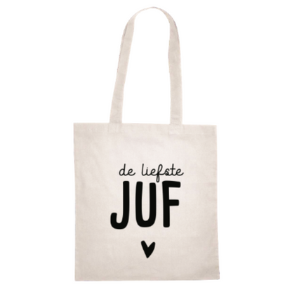KP: totebag - de liefste juf