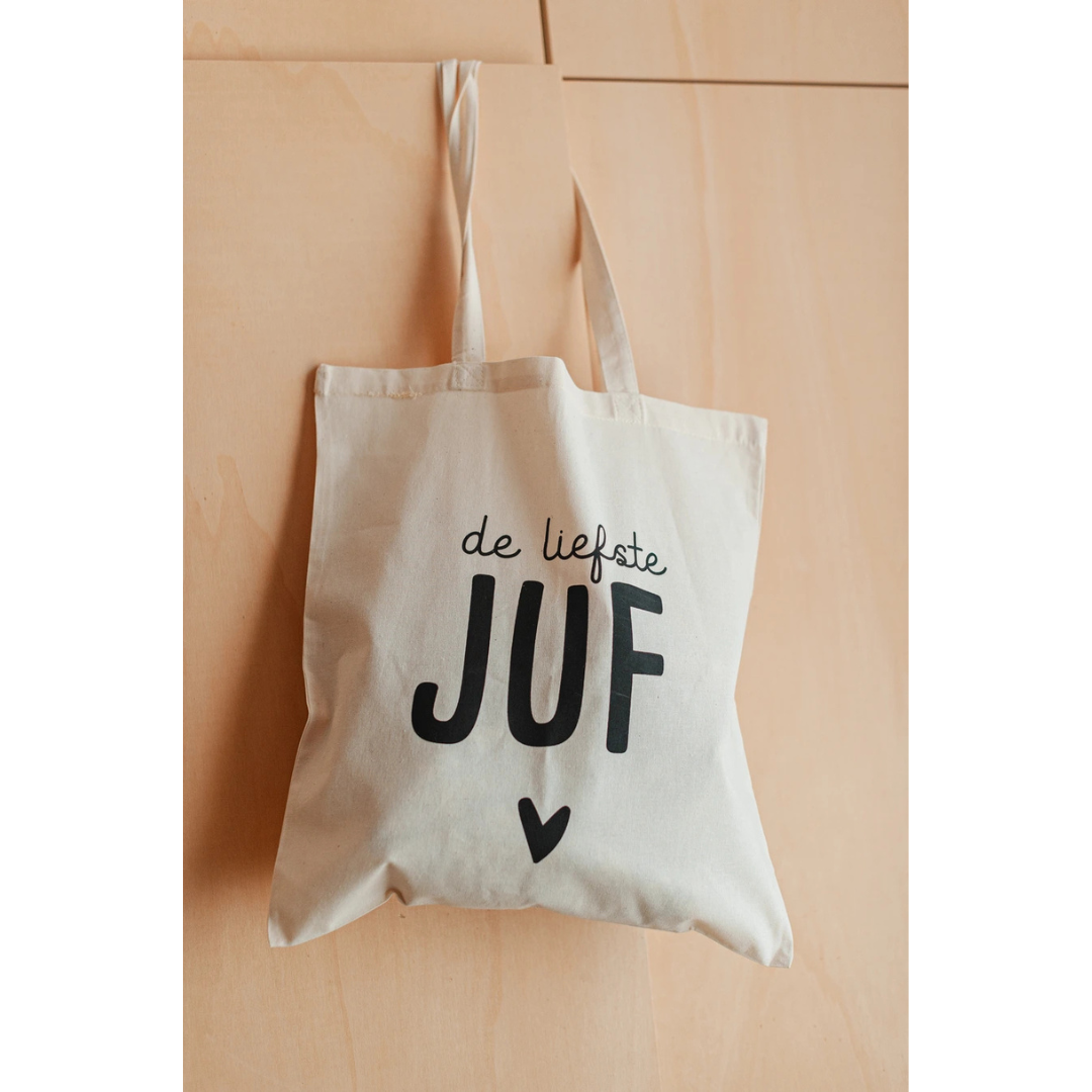 KP: totebag - de liefste juf