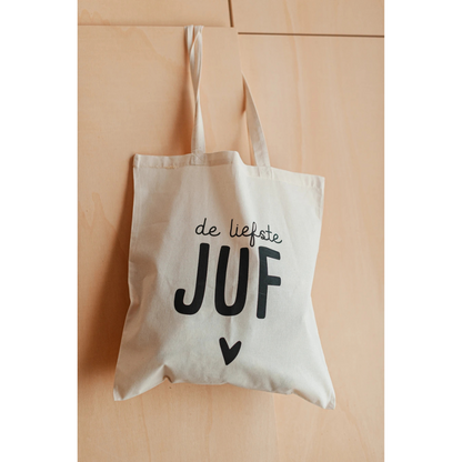 KP: totebag - de liefste juf