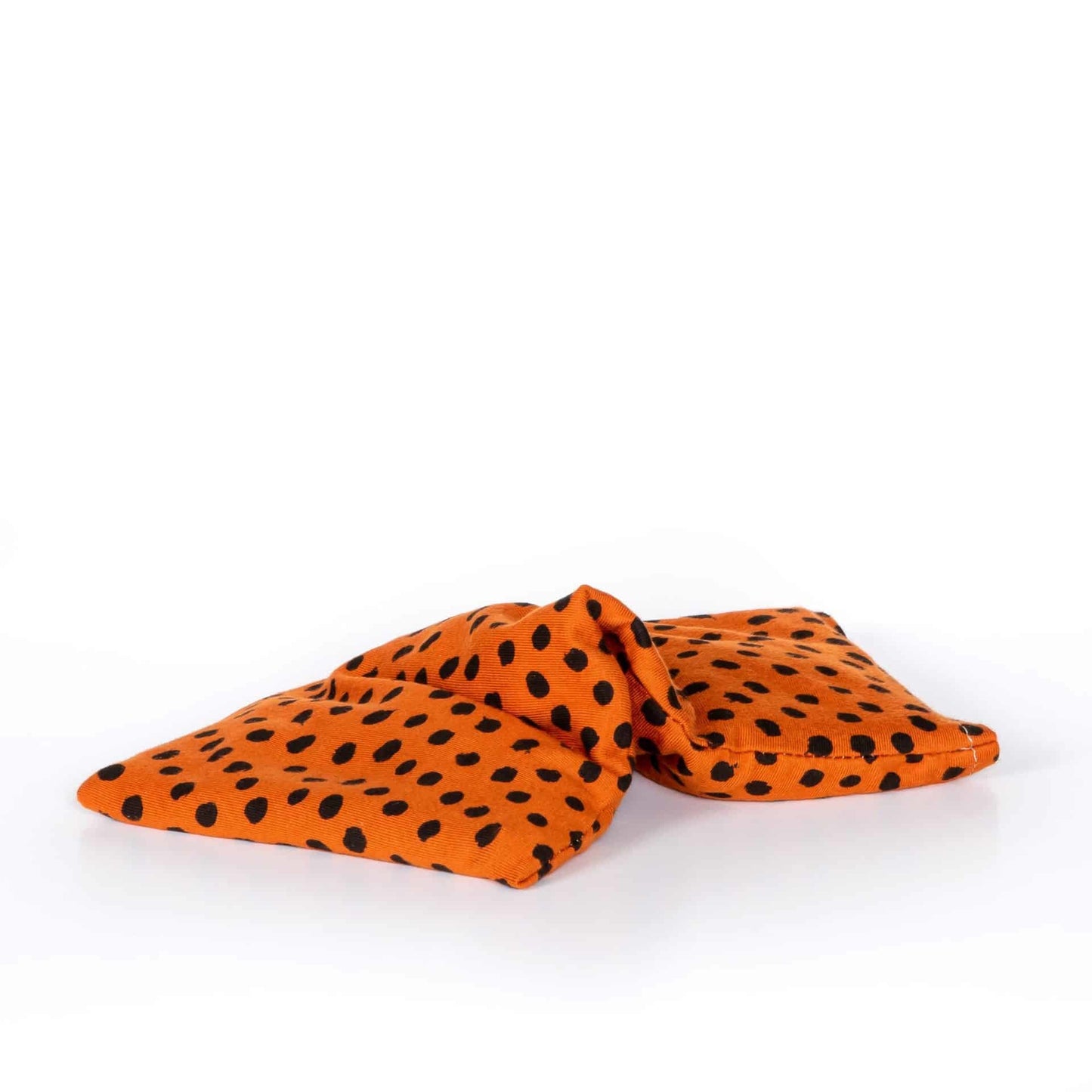 Jannekes warmtesjaal Stippen roest | biologisch lijnzaad | oogkussen 25×13 cm