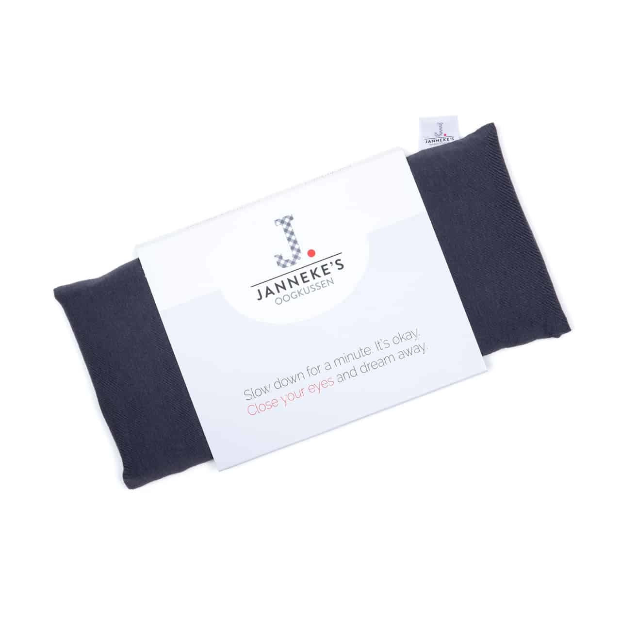 Jannekes warmtesjaal jersey grijs| biologisch lijnzaad | oogkussen 25×13 cm